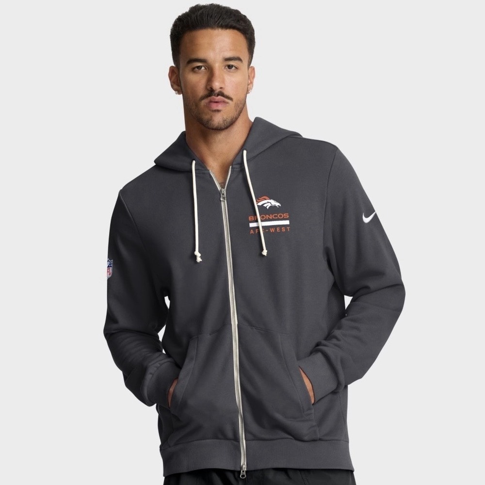 Denver Broncos Nike Sideline‎ Standard Issue Utility Player Full-Zip Hoodie XXL